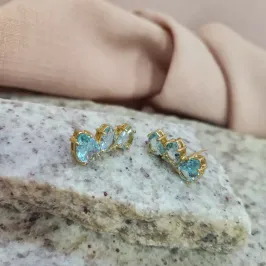 BRINCO OURO EAR CUFF GOTAS ACQUA