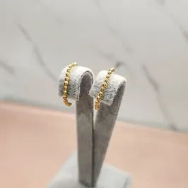 BRINCO OURO EAR HOOK BOLINHAS