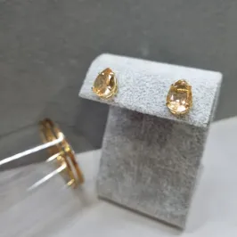 BRINCO OURO GOTA MORGANITA