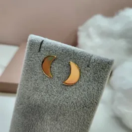 BRINCO OURO LUA CHAPA G