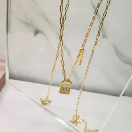 COLAR OURO CADEADO CARTIER