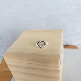 PIERCING FAKE PRATA CORAÇÃO