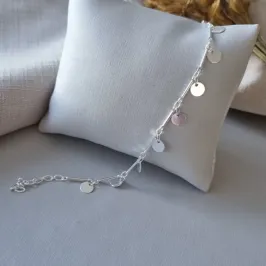 PULSEIRA PRATA PINOS CIRCULOS