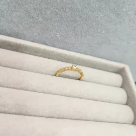 ANEL OURO ZIRC PONTO DE LUZ