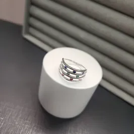 ANEL PRATA 3 FILAS COLOR