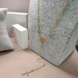 COLAR OURO TERÇO DIVINO