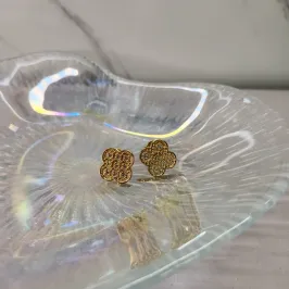 BRINCO OURO TREVO ZIR