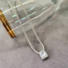 COLAR PRATA RIVIERA RETANGULO