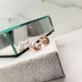 BRINCO PRATA LUA ESTRELA