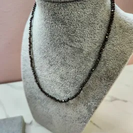 COLAR OURO CRISTAL GRAFITE