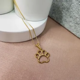 COLAR OURO PATA VAZADA G