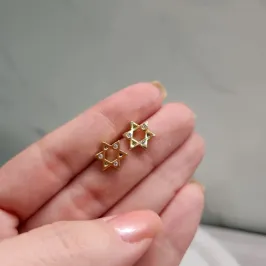 BRINCO OURO ESTRELA DE DAVID Z