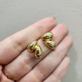 BRINCO OURO DUAS GOTAS