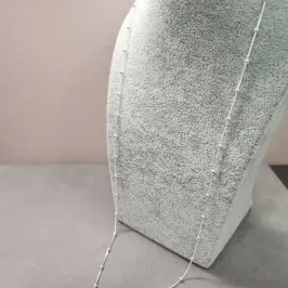 COLAR PRATA LONG BOLINHAS