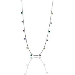 COLAR PRATA PONTINHOS DE LUZ COLOR