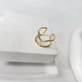 ANEL OURO DOIS FIOS FALANGE AJUSTÁVEL