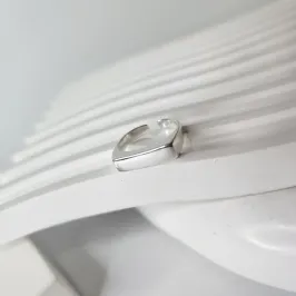 ANEL PRATA AJUSTÁVEL DEDINHO RETO