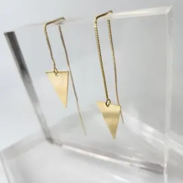 BRINCO OURO FIO TRIANGULO