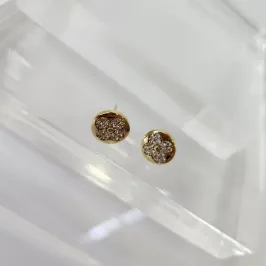 BRINCO OURO FLOR ZIR M