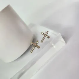 BRINCO OURO CRUZ Z
