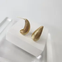 BRINCO OURO GOTA LISTRA