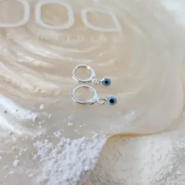 BRINCO PRATA ARGOLA 1 OLHO GREGO