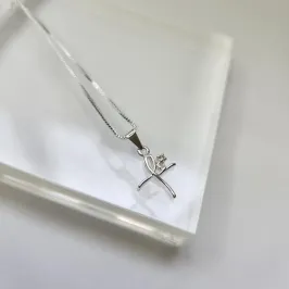 COLAR PRATA CRUZ FÉ