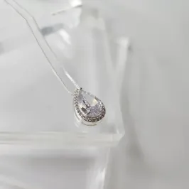 COLAR PRATA GOTA LUXO