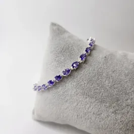 PULSEIRA PRATA GOTA TANZANITA