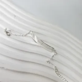 PULSEIRA PRATA PLACA PAZ