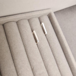 BRINCO PRATA ARGOLA RETANG LISA P