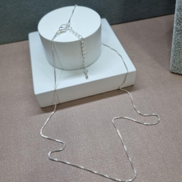 COLAR CORRENTE VENEZIANA PRATA 45CM