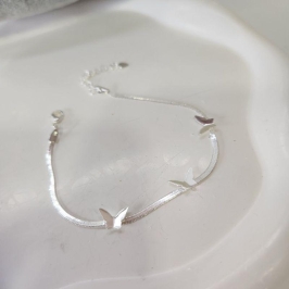 PULSEIRA PRATA FITA BORBOLETA