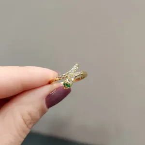 ANEL OURO COBRA ZIRC