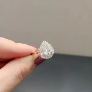 ANEL PRATA GOTA CRISTAL