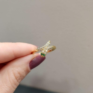 ANEL OURO COBRA ZIRC