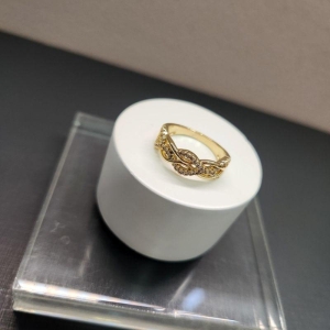 ANEL OURO ENTRELAÇADO ZIRC