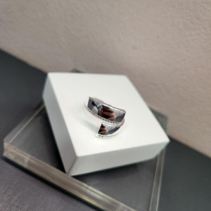 ANEL PRATA DUAS PONTAS ZIRC