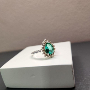 ANEL PRATA GOTA TURMALINA