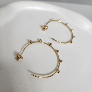 BRINCO OURO ARGOLA BOLINHAS