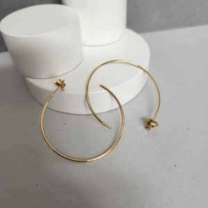 BRINCO OURO ARGOLA LISA G