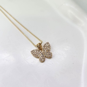 COLAR OURO BORBOLETA Z