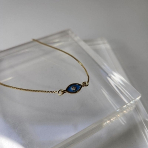 COLAR OURO CHOKER OLHO GREGO ESMALTADO