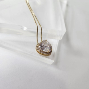 COLAR OURO CORAÇÃO LUXO