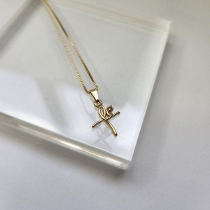 COLAR OURO CRUZ FÉ