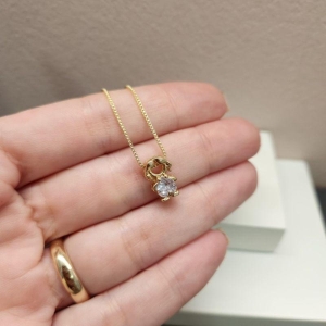 COLAR OURO MENINA CRISTAL