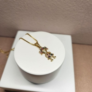 COLAR OURO MENINA ZIRC COLOR