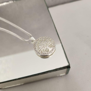 COLAR PRATA ARVORE DA VIDA ZIRC