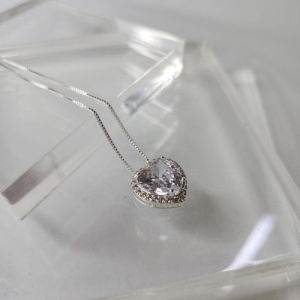 COLAR PRATA CORAÇÃO LUXO