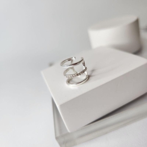 PIERCING FAKE PRATA 3 FILAS